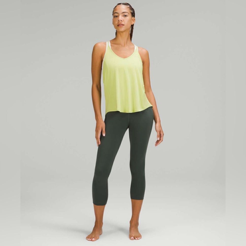 Lululemon Modal Silk Yoga Tank Top in Wasabi